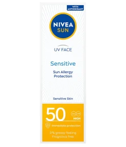 NIVEA SUN AURINKOSUOJA SK50 FACE SOOTHING SENSITIVE 50 ML