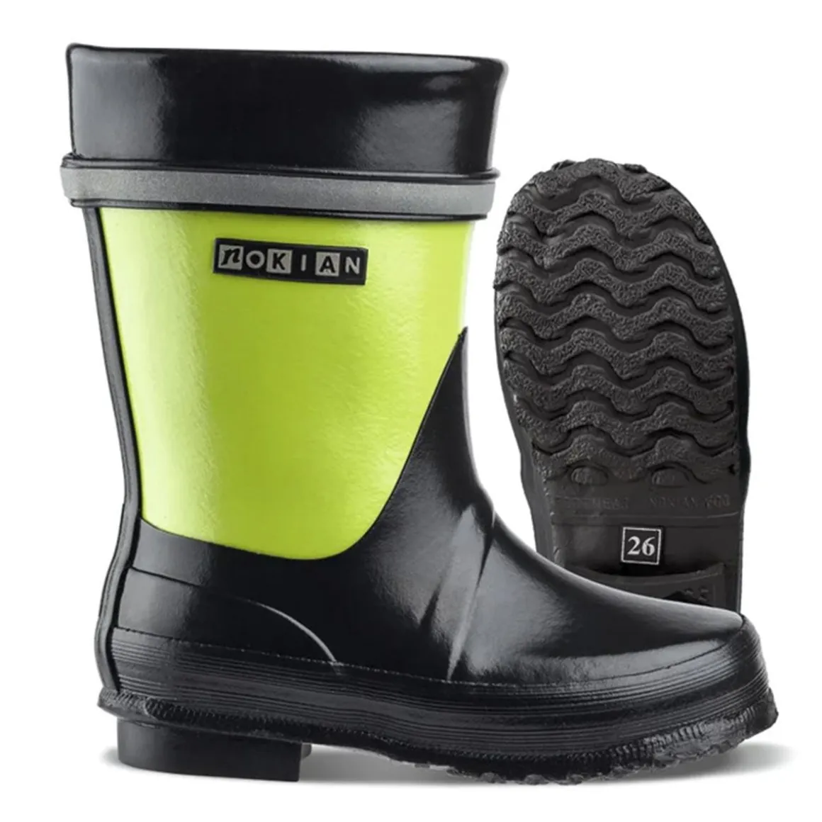 NOKIAN LASTEN KUMISAAPAS VIKLA 32 MUSTA/LIME