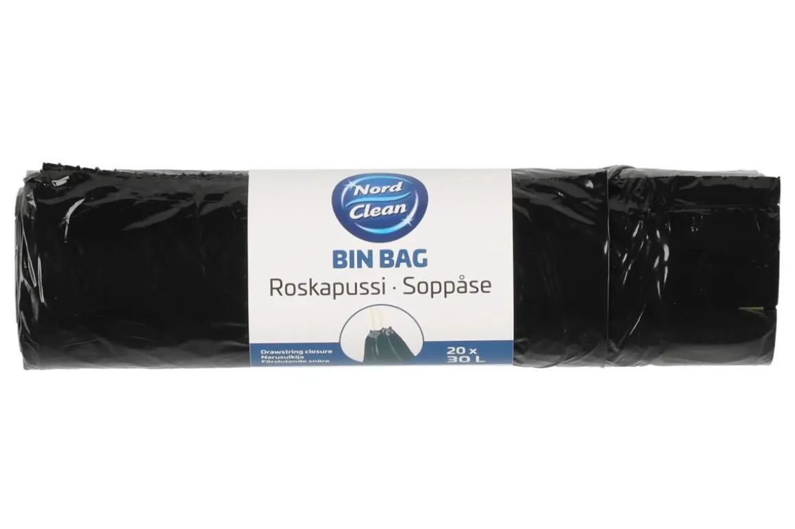 NORD CLEAN ROSKAPUSSI MUSTA NARUSULKIJALLA 30 L 20 KPL