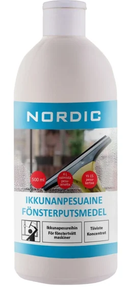 NORDIC IKKUNANPESUAINE, TIIVISTE, IKKUNAPESURIT, KÄSINPESU 500 ML