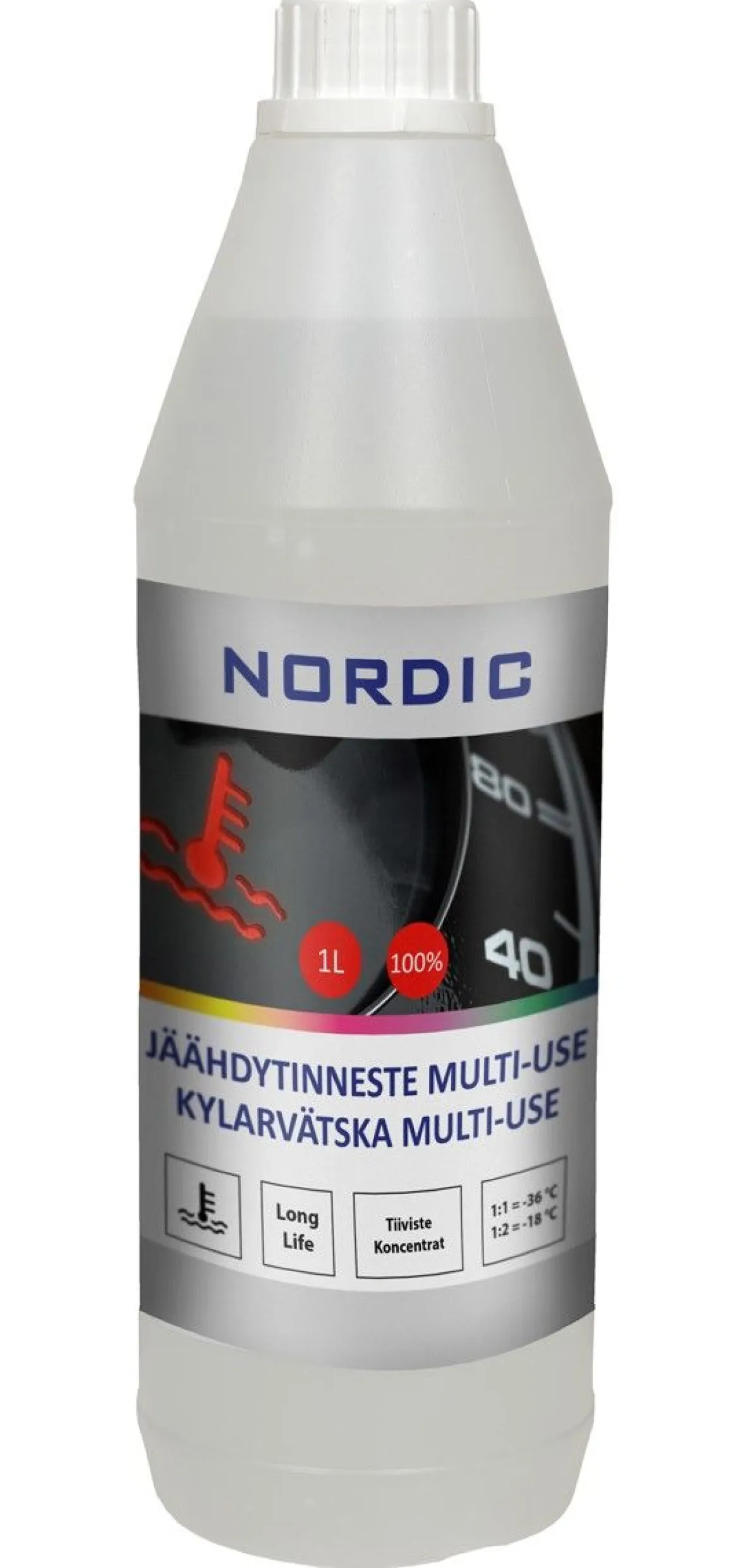 NORDIC JÄÄHDYTINNESTE LISÄYSNESTE MULTI-USE 100% 1 L