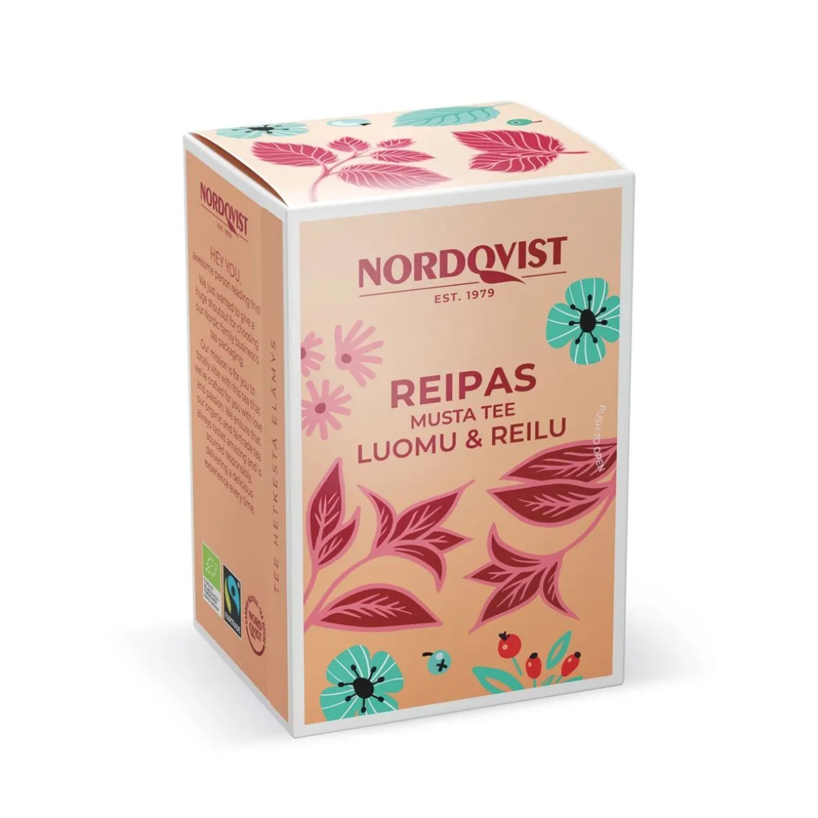 NORDQVIST REIPAS MUSTA TEE 20X1,75G LUOMU 35 G