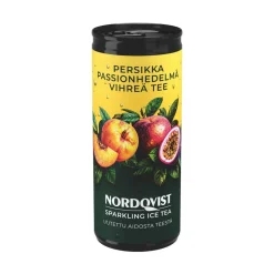 NORDQVIST SPARKLING ICE TEA PERSIKKA-PASSIONHEDELMÄ-VIHREÄ TEE
