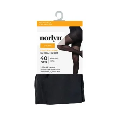 NORLYN KEVYESTI MUOTOILEVAT 40 DEN SUKKAHOUSUT 48-52 MUSTA