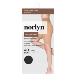 NORLYN SECOND SKIN 40 DEN BIKER SHORTSIT 44-46 MUSTA