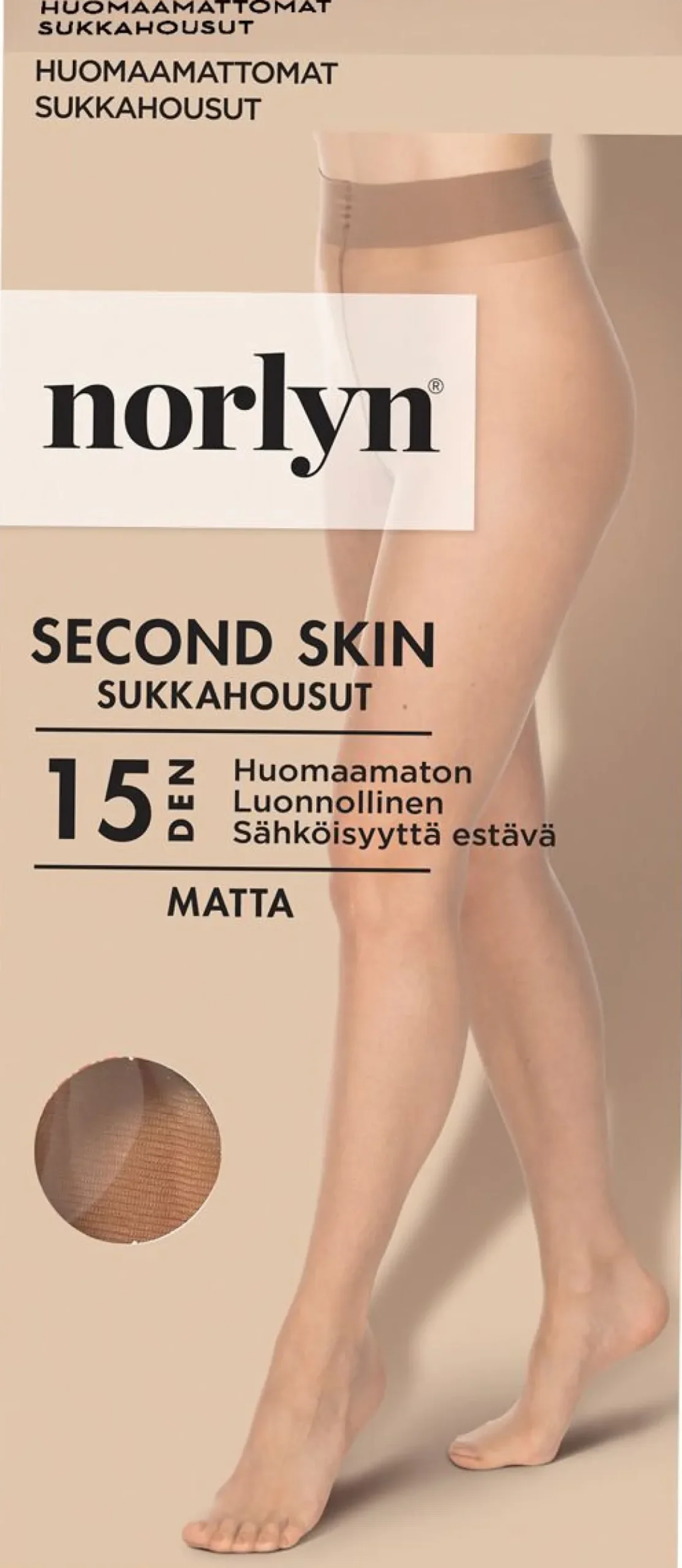 NORLYN SECOND SKIN 15 DEN SUKKAHOUSUT 36-40, 9204 SUN