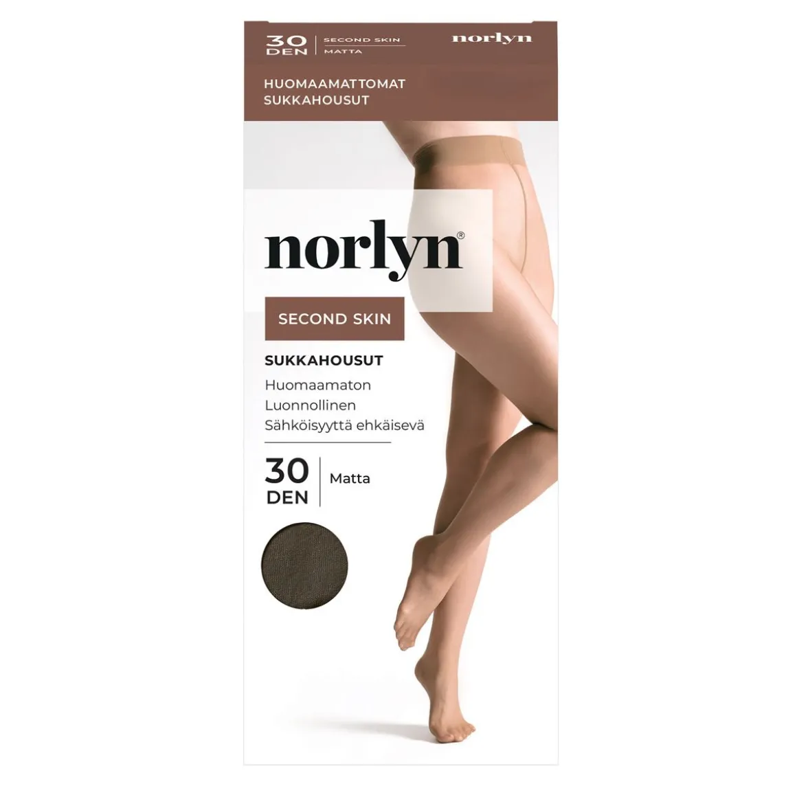 NORLYN SECOND SKIN 30DEN SUKKAHOUSUT BROWN 40-44
