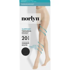 NORLYN SUPPORT 20 DEN TUKISUKKAHOUSUT, 1210 BLACK 36-40