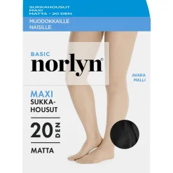 NORLYN MAXI 20 DEN SUKKAHOUSUT, 1210 BLACK 44-52