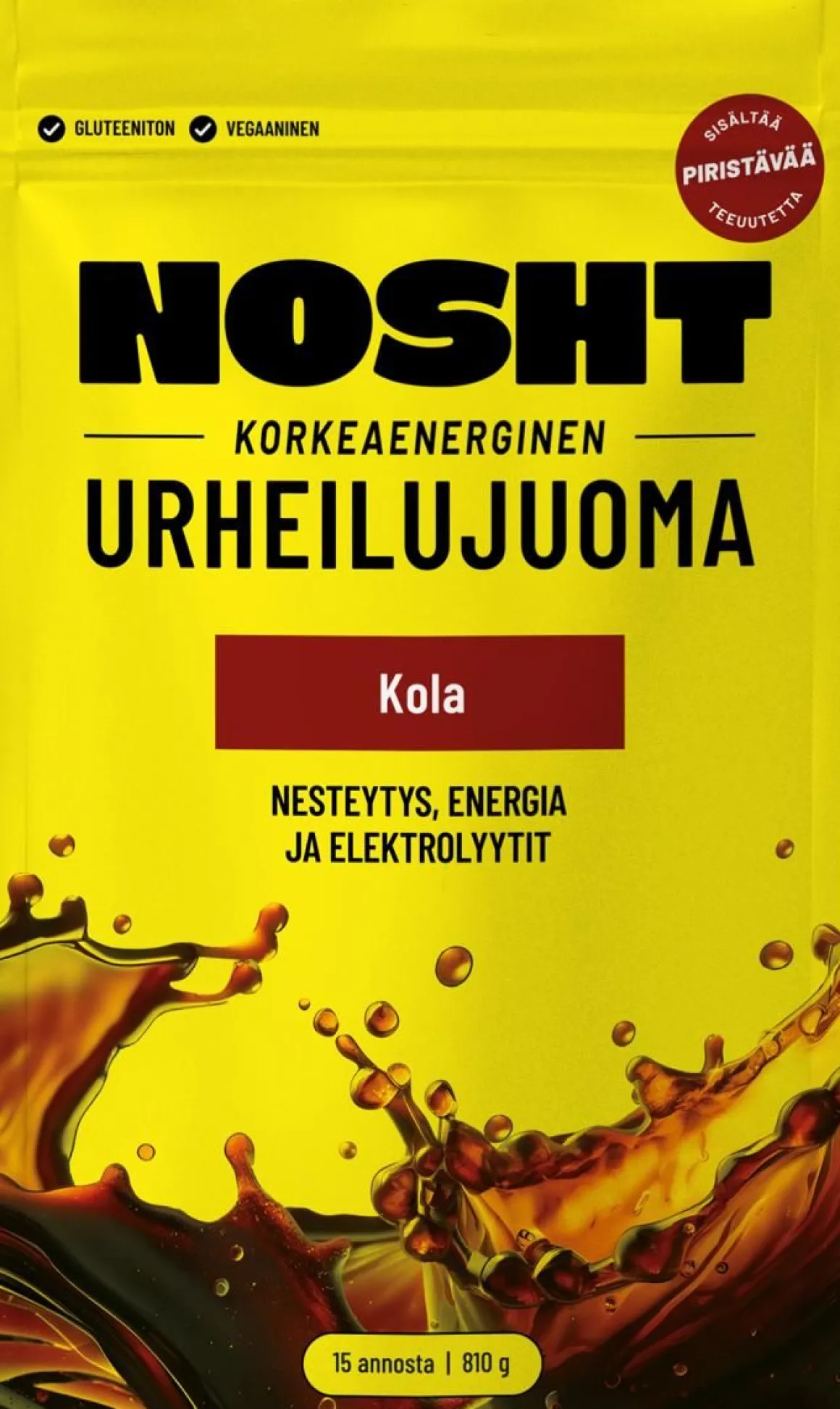 NOSHT KORKEAENERGINEN URHEILUJUOMA KOLA 810 G