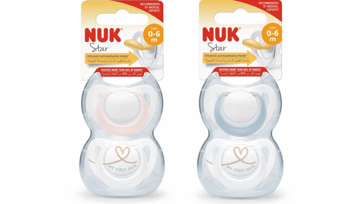 NUK HUVITUTTI STAR 0-6KK LKUMI 2 KPL 2 KPL