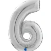 NUMEROFOLIO 6 HOPEANVÄRINEN 66 CM