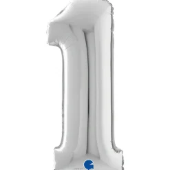 NUMEROFOLIO 1 HOPEANVÄRINEN 66 CM