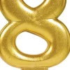 NUMEROKYNTTILÄ 8 KULLANVÄRINEN