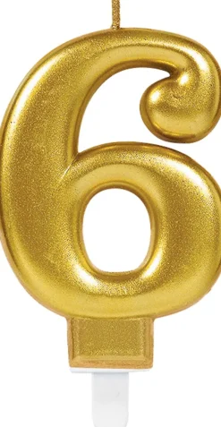 NUMEROKYNTTILÄ 6 KULLANVÄRINEN