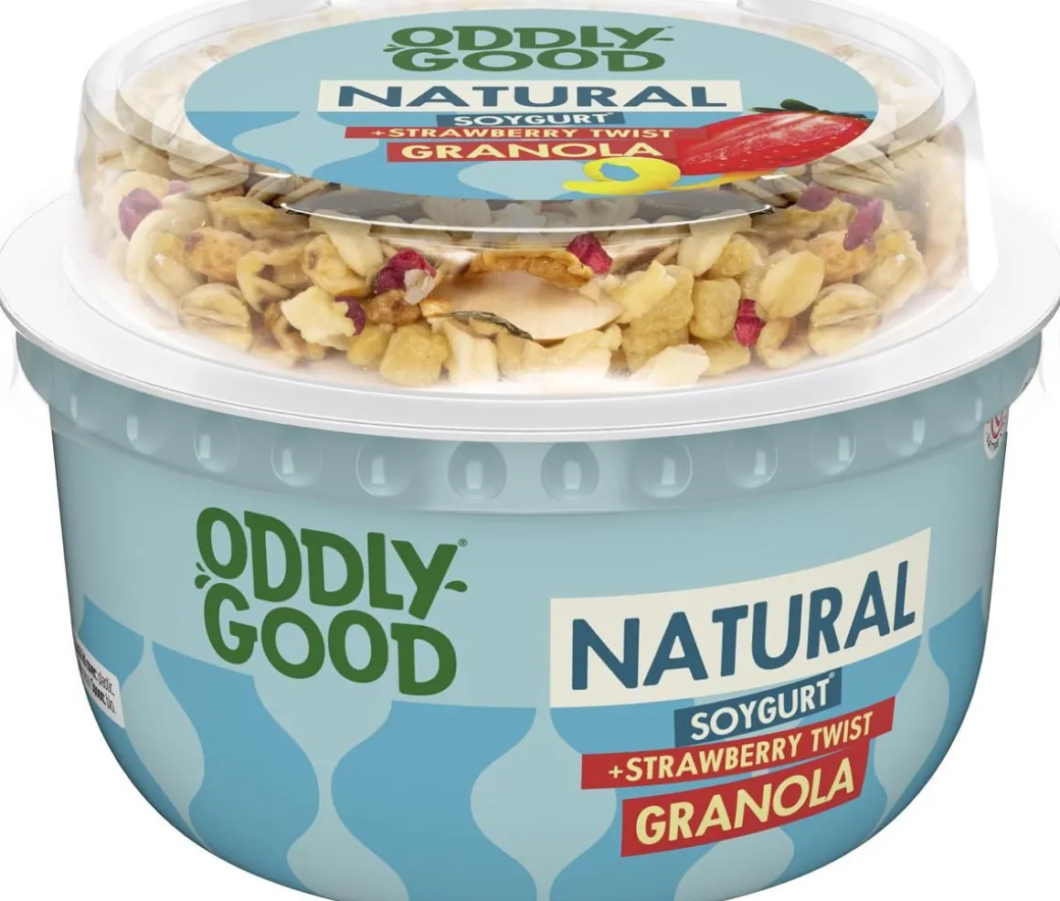 ODDLYGOOD SOYGURT MAUSTAMATON + MANSIKKA-SITRUUNA GRANOLA 180 G