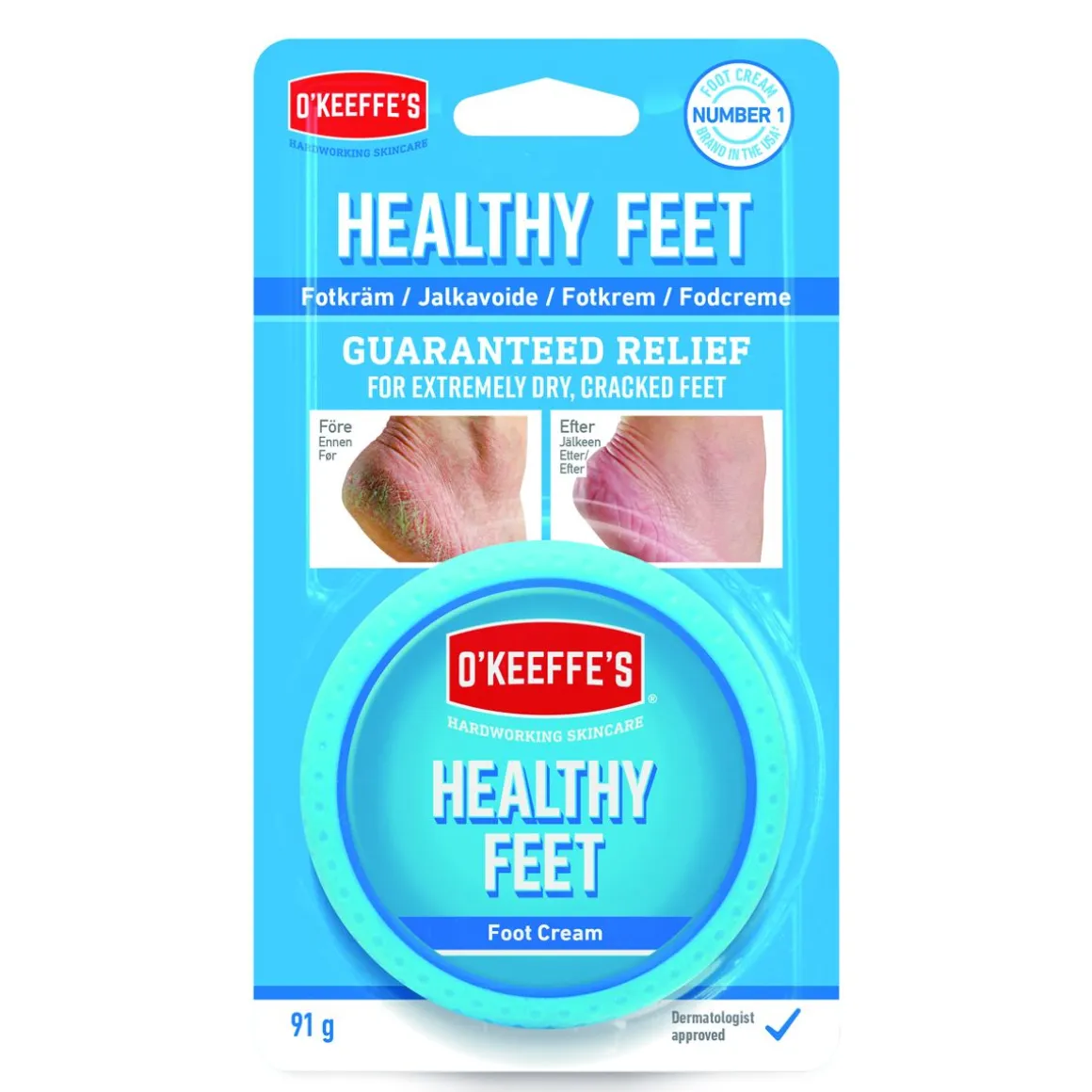 O'KEEFFE'S HEALTHY FEET JALKAVOIDE 91 G