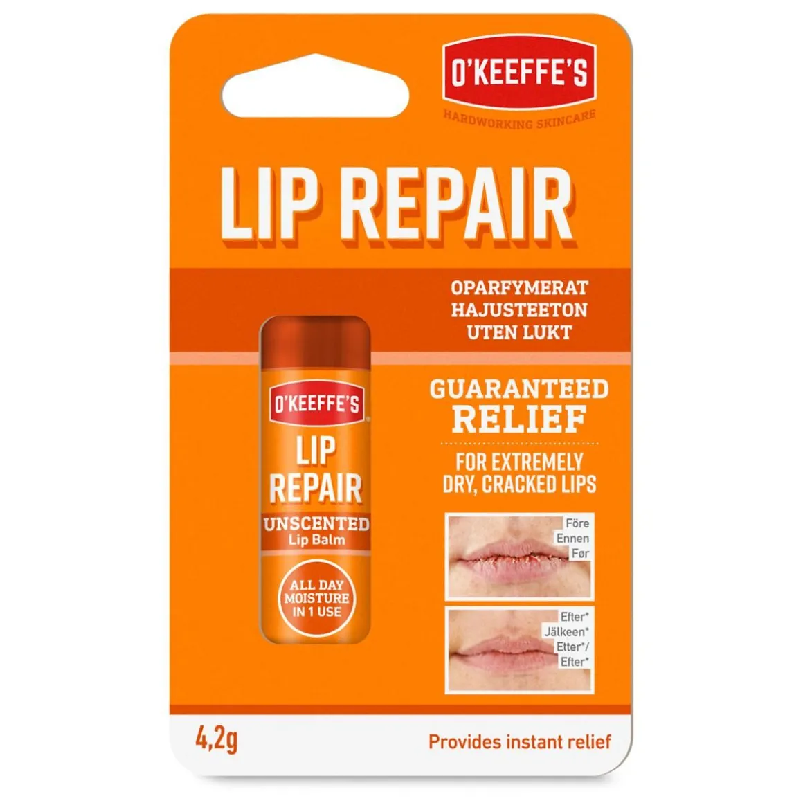 O'KEEFFE'S UNSCENTED HUULIVOIDE 4,2G 4 G