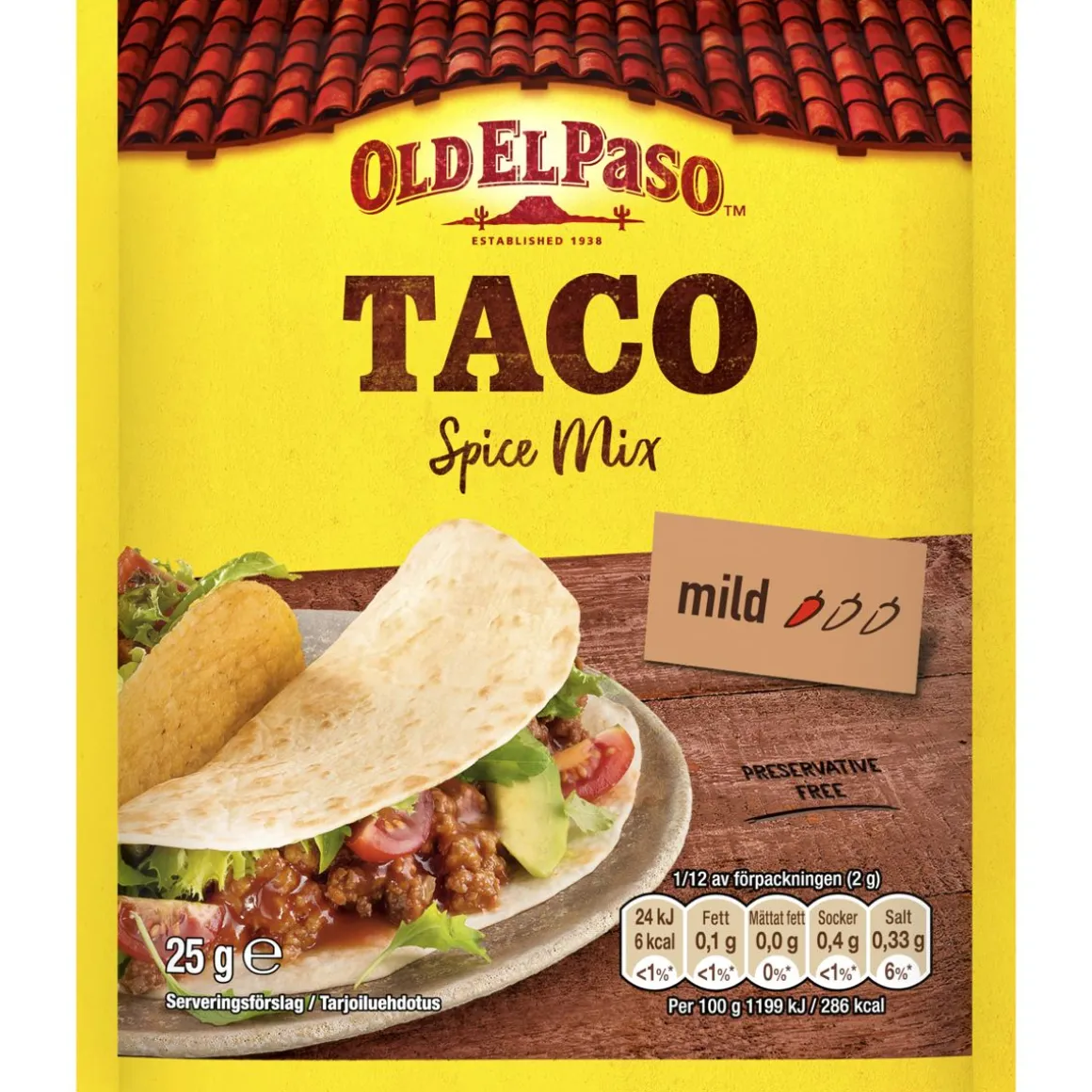 OLD EL PASO TACO SPICE MIX 25 G