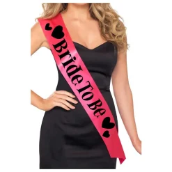 OLKANAUHA BRIDE TO BE, PINKKI MUSTALLA TEKSTILLÄ