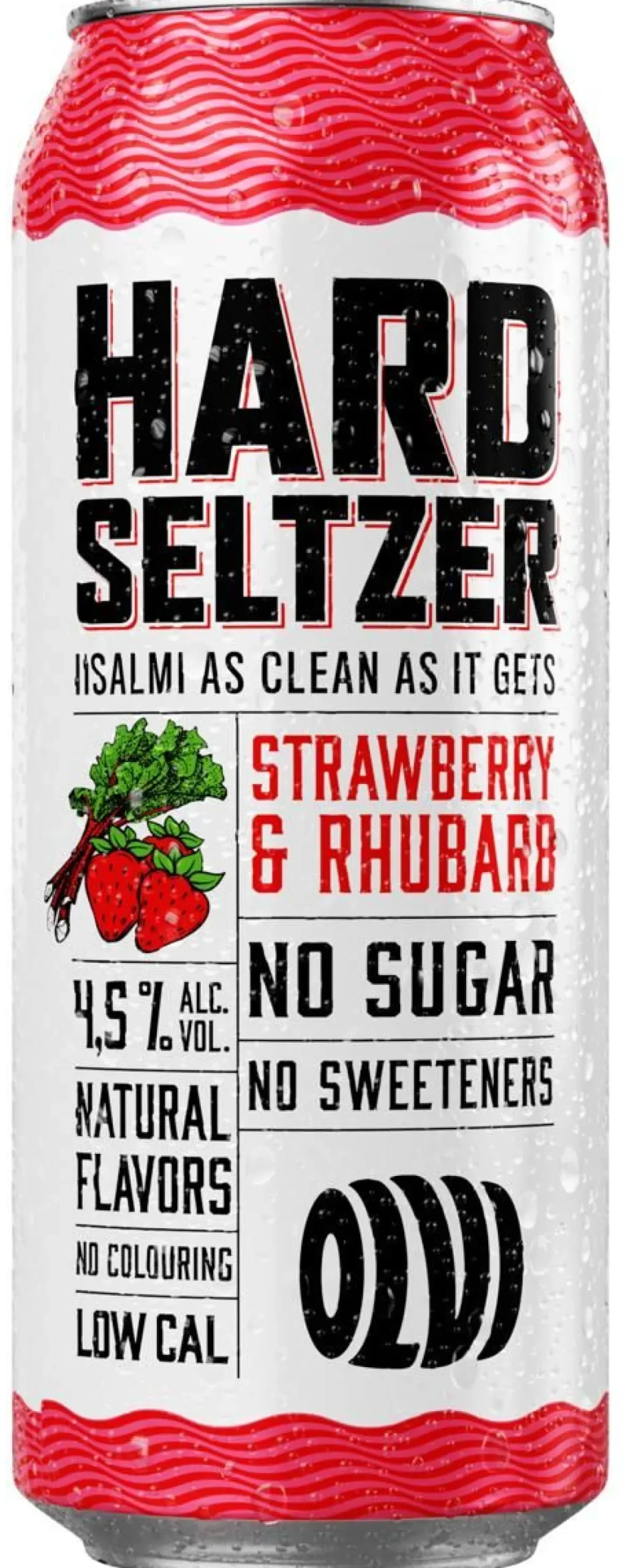 OLVI HARD SELTZER 4,5% STRAWBERRY-RHUBARB TLK 500 ML