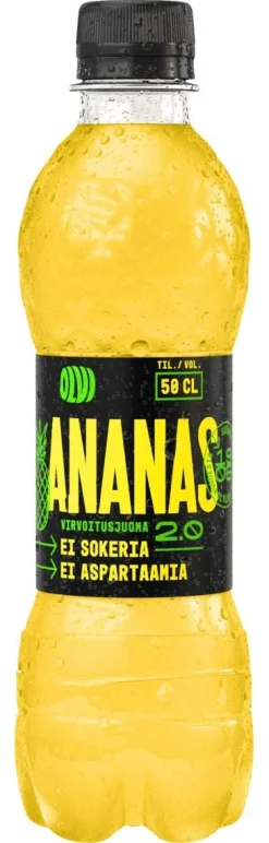 OLVI ANANAS 2.0 SOKERITON KMP 500 ML