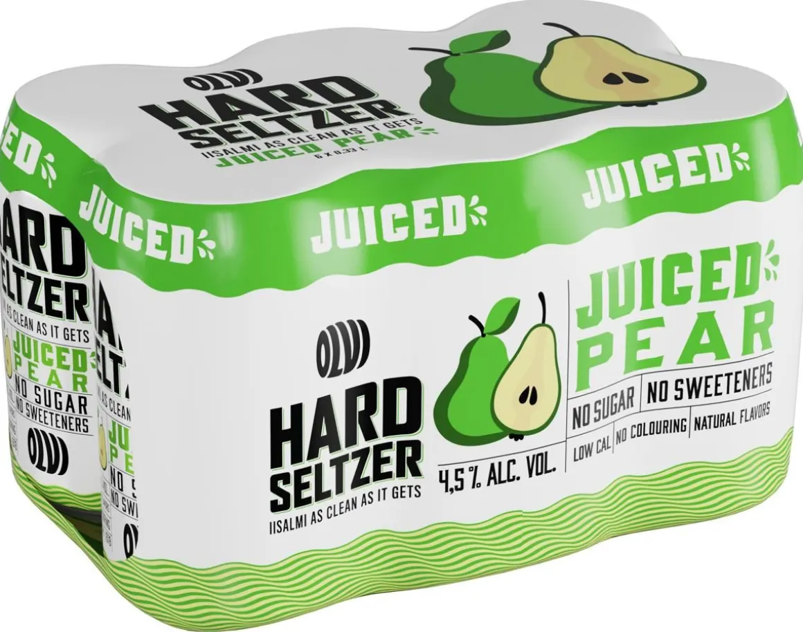 OLVI HARD SELTZER 4,5% JUICED PEAR 0,33 TLK 6-PACK 1,98 L