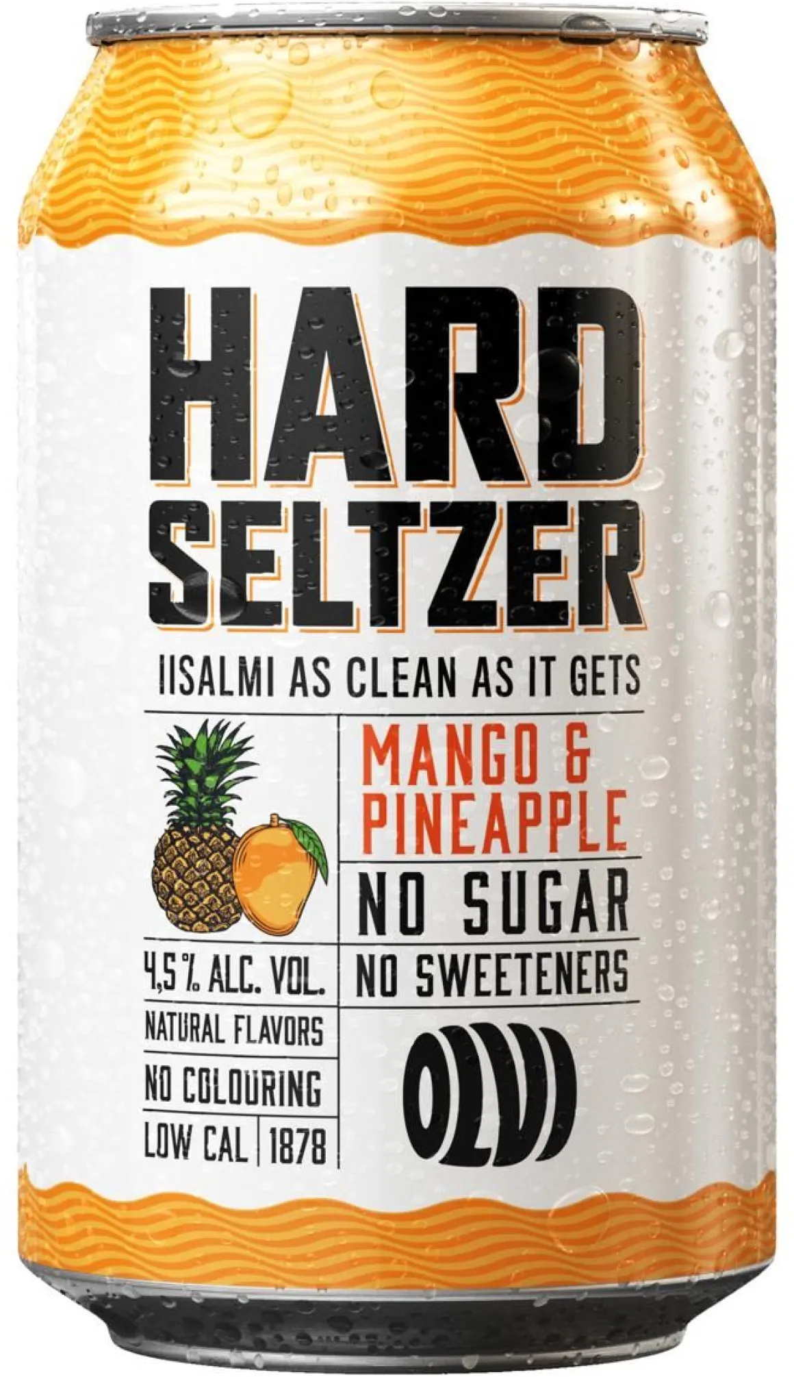 OLVI HARD SELTZER 4,5% MANGO-ANANAS TLK 330 ML