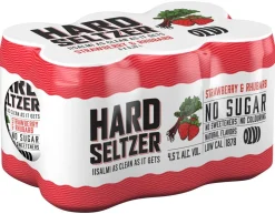 OLVI HARD SELTZER 4,5% MANSIKKA-RAPARPERI 0,33 TLK 6-PACK