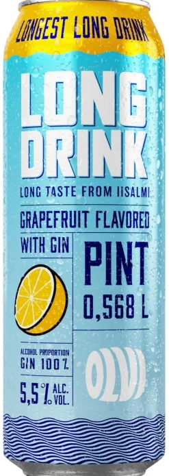 OLVI LONG DRINK 5,5% GRAPEFRUIT TLK 568 ML