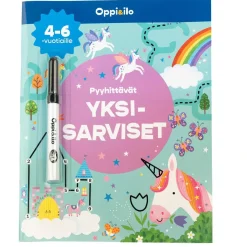 OPPI JA ILO PYYHITTÄVÄT YKSISARVISET PUUHAKIRJA