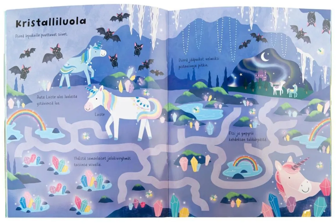OPPI JA ILO PYYHITTÄVÄT YKSISARVISET PUUHAKIRJA
