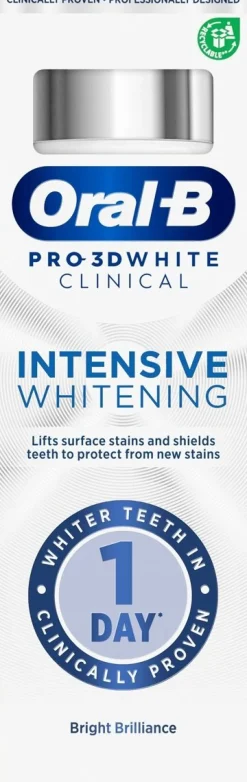 ORAL-B PRO-3DW CLINICAL INTENSIVE WHITENING BRIGHT BRILLIANCE H 75 ML