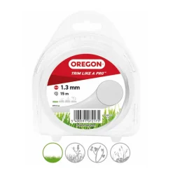 OREGON TRIMMERINSIIMA 1,3MM 15M KIRKAS