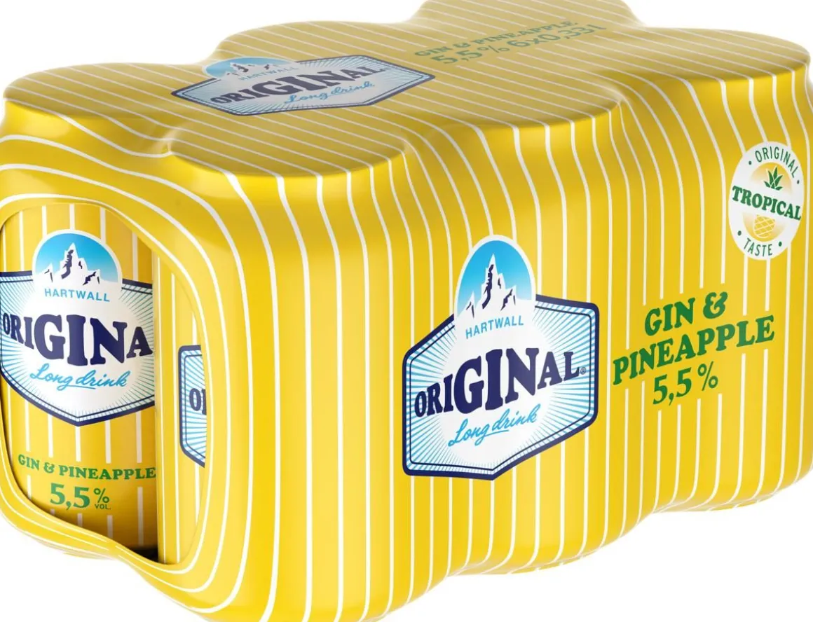ORIGINAL LONG DRINK 5,5% PINEAPPLE 0,33 TLK 6-PACK 1,98 L