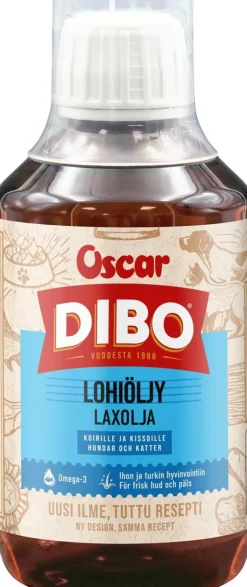 OSCAR DIBO LOHIÖLJY RAVINTOLISÄ KISSOILLE JA KOIRILLE 300 ML