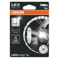 OSRAM LEDRIVING SL POLTTIMO 1 KPL C5W 12V KYLMÄ VALKOINEN