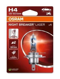 OSRAM NIGHT BREAKER LASER POLTTIMO 1 KPL 12V H4