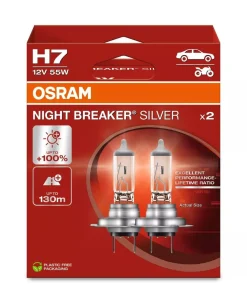 OSRAM NIGHT BREAKER SILVER POLTTIMO 1 KPL H1 12V 55W