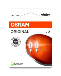 OSRAM ORIGINAL POLTTIMO 2 KPL 12V W1,2W