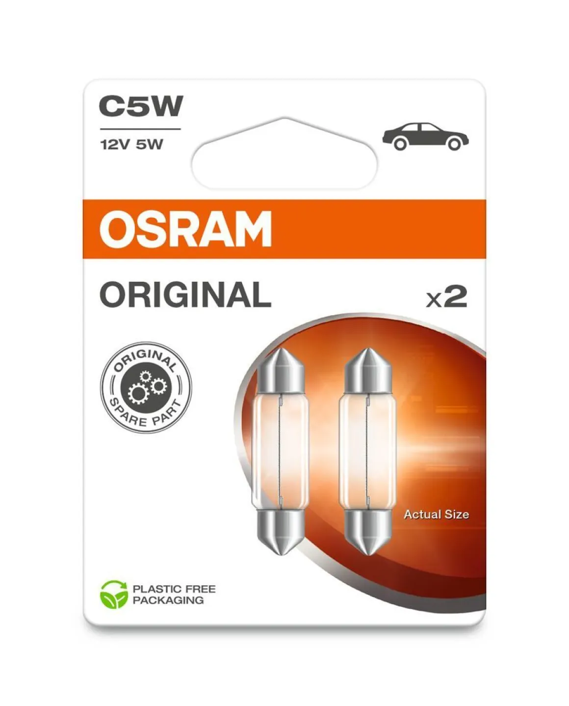 OSRAM ORIGINAL POLTTIMO 2 KPL 5W 12V C5W