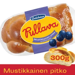 OULULAINEN PULLAVA MUSTIKKAINEN PITKO 300 G