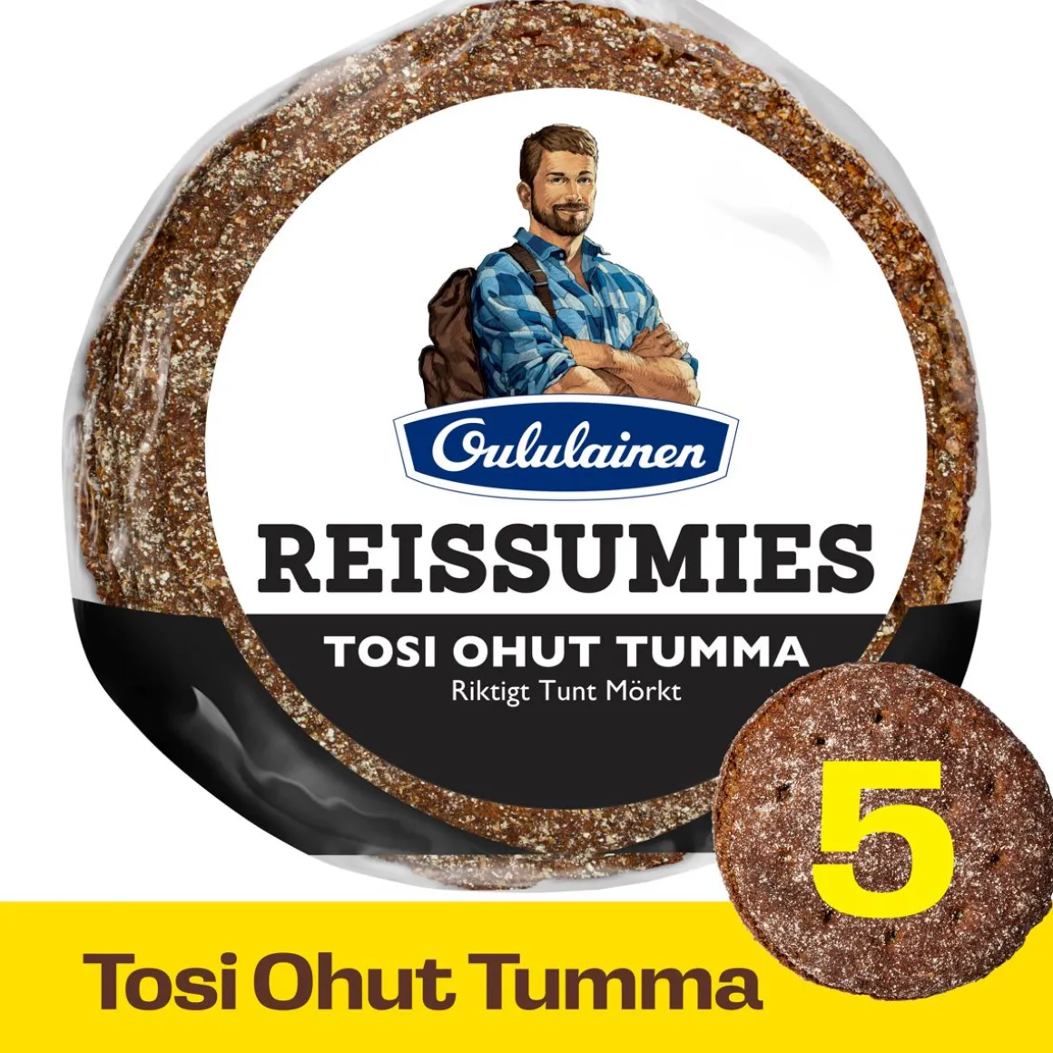 OULULAINEN REISSUMIES TOSI OHUT TUMMA 5KPL 200 G