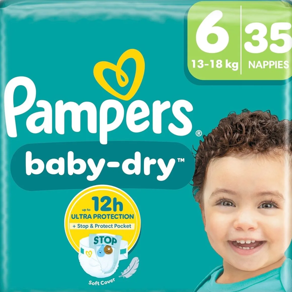 PAMPERS BABY-DRY S6 13-18KG SÄÄSTÖPAKKAUS 35KPL 35 KPL