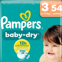 PAMPERS BABY-DRY S3 6-10KG SÄÄSTÖPAKKAUS 54KPL 54 KPL