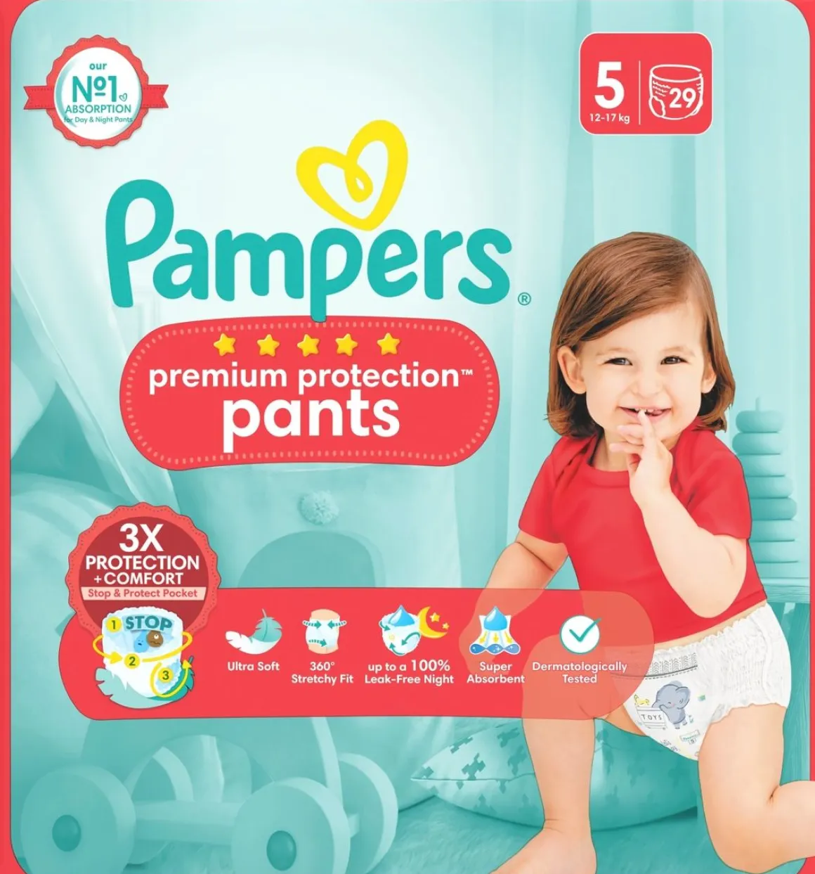 PAMPERS PREMIUM PROTECTION PANTS S5 12-17KG SÄÄSTÖPAKKAUS 29KPL 29 K