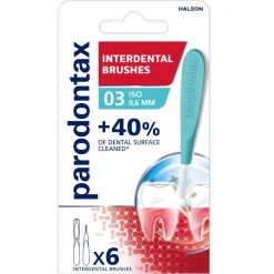 PARODONTAX HAMMASVÄLIHARJA 6KPL 0,6MM 6 KPL