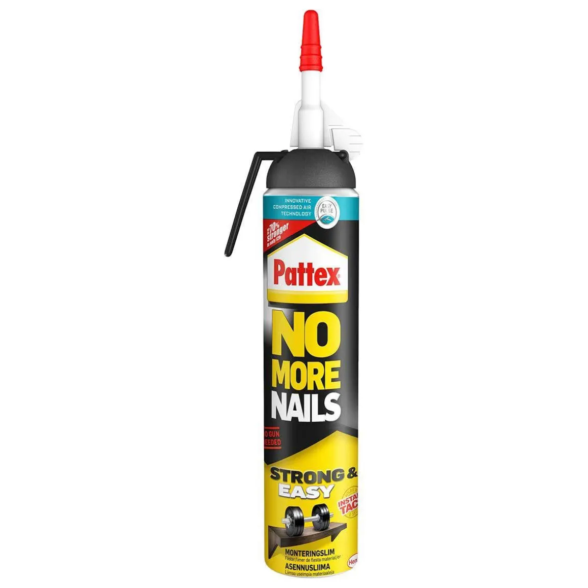 PATTEX ASENNUSLIIMA NO MORE NAILS STRONG & EASY PAINEPAKKAUS 200 ML