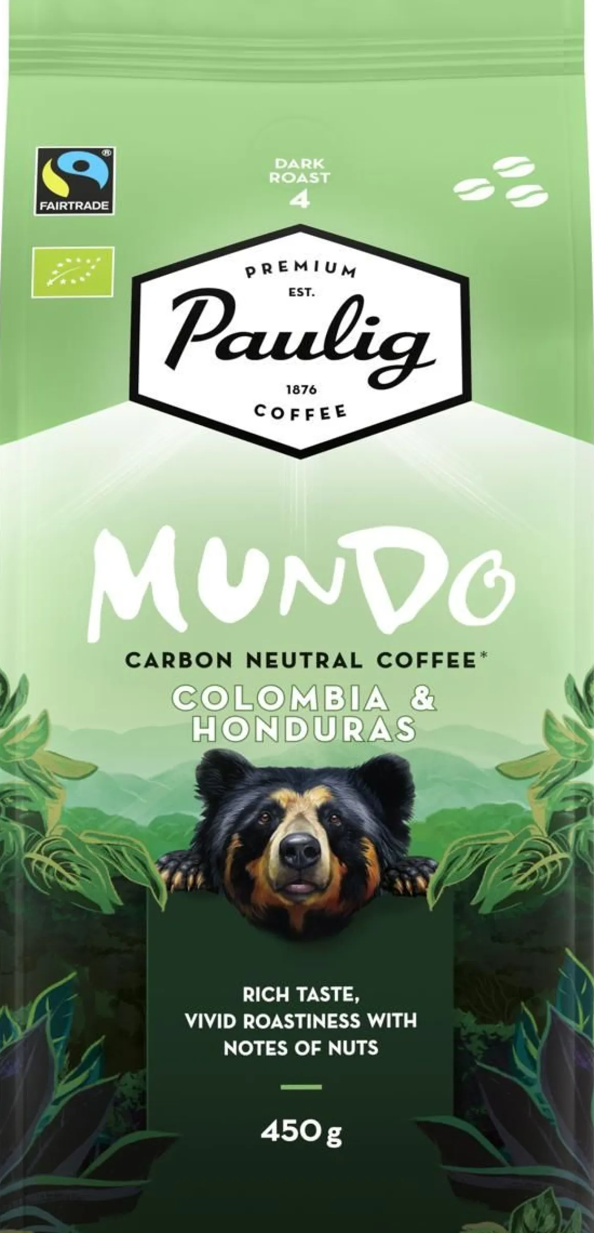 PAULIG MUNDO KOLUMBIA PAPU LUOMU 450 G