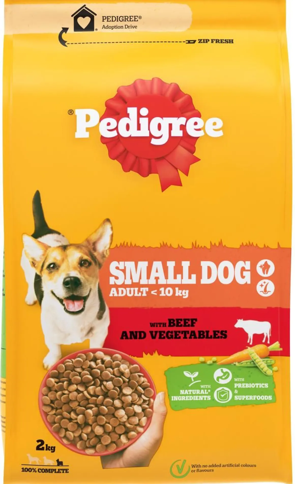 PEDIGREE MINI <10KG HÄRKÄÄ JA KASVIKSIA 2 KG